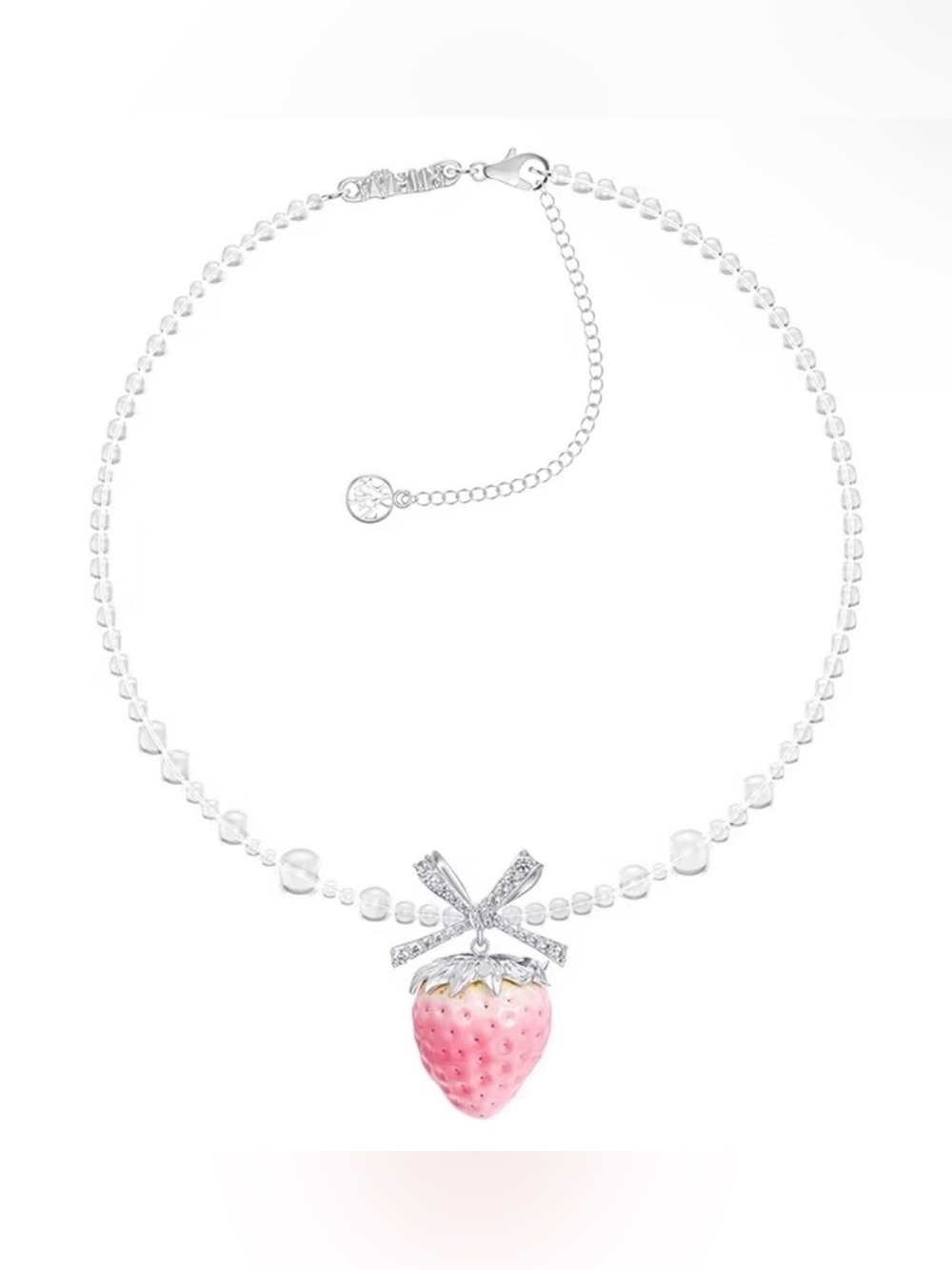 Yvmin PARADISE / STRAWBERRY CRYSTAL CHAIN NECKLACE Desginer Edition